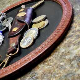 Handmade Genuine Leather Pad Organizer Brown & Thread Desk Key Wallet Home Holder Personalized Gift Ideas Decor - thumbnail 4
