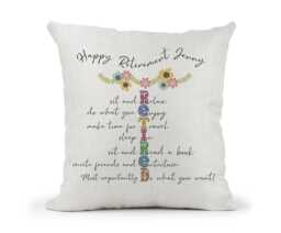 Personalised Cushion Gift, Colleague, Mum, Co-Worker, Sister Friend Retirement Gift Keepsake - thumbnail 1