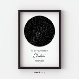 The Day You Became My Dad Star Map, Personalized Father's Gift, Framed Night Sky Print, Custom Map For Dad, First - thumbnail 2