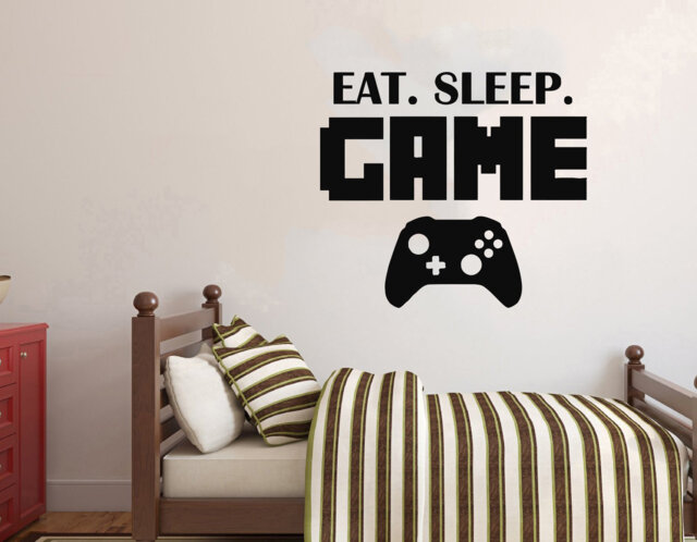 Gamer Wall Decal Video Game Controller, Gaming Room Decor 2915 - image 1