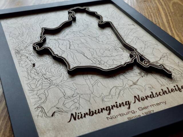 N??rburgring Nordschleife Wall Art Laser Engraved Wood, Nls Gift - image 1
