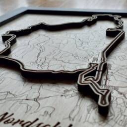 N??rburgring Nordschleife Wall Art Laser Engraved Wood, Nls Gift - thumbnail 2