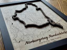 N??rburgring Nordschleife Wall Art Laser Engraved Wood, Nls Gift - thumbnail 1