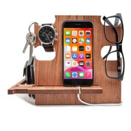 Men Gift, Iphone Desk Holder, Iphone Stand, Wooden Iphone Stand, Iphone 6 Dock, Personalized Docking, Desktop Organizer, Iphone Stand - thumbnail 2