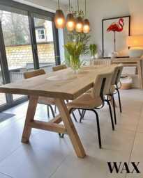 Reclaimed A-Frame Rustic Farmhouse 6-8 Seater Solid Wood Dining Table - 663