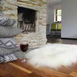 "Sheepskin Icelandic Whitethrow Genuine Leather Wool Carpet 50""x 30" - thumbnail 3