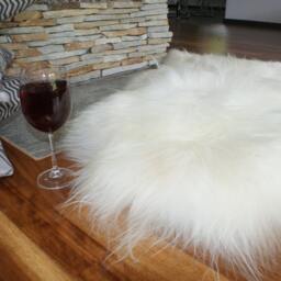 "Sheepskin Icelandic Whitethrow Genuine Leather Wool Carpet 50""x 30" - thumbnail 2