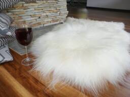 "Sheepskin Icelandic Whitethrow Genuine Leather Wool Carpet 50""x 30" - thumbnail 1