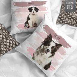 Custom Now & Then Pet Pillow - Personalised Portrait Memorial Gift Gifts For Dog Lovers & Loss - thumbnail 3