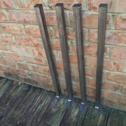 Raw 30 Inch Straight Metal Leg - Beeswax Coating Optional Per - thumbnail 2
