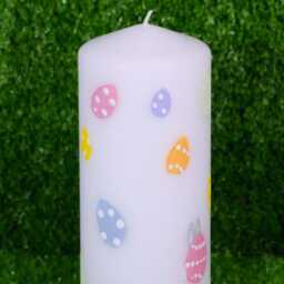 Easter Egg Candles Hand Painted With Bunny - thumbnail 3