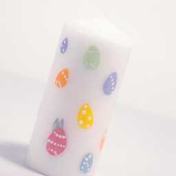 Easter Egg Candles Hand Painted With Bunny - thumbnail 4