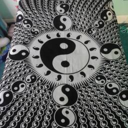 Yin Yang Tapestry, Bohemian Hippie Throw, Double/King Size - thumbnail 3