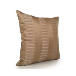 Tan, Light Gold Pillow, Throw Pillow Cover, Decorative Cushion Accent Silk Striped - thumbnail 2