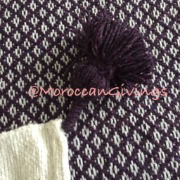 Moroccan Pom Blanket - Throw With Blanket Bed Spread Bedding Cotton Spike Design - thumbnail 3