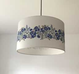 "Lampshade ""Flowers in Blue" - thumbnail 1
