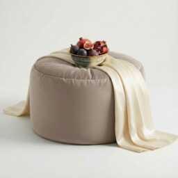 Plush Velvet Beanbag Ottoman Round Footstool Pouf - 7 Sizes - thumbnail 2