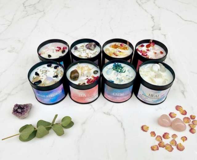 Crystal Candle Gift Soy Christmas For Her Stocking Secret Santa Daughter Sister Friend - image 1
