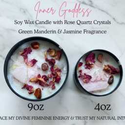 Crystal Candle Gift Soy Christmas For Her Stocking Secret Santa Daughter Sister Friend - thumbnail 3