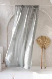 Curtains in Colored Linen. Medium Weight Stonewashed Linen Drapery. Rod Top Pocket Drape. Curtain With Multifuncional Heading Tape - thumbnail 1