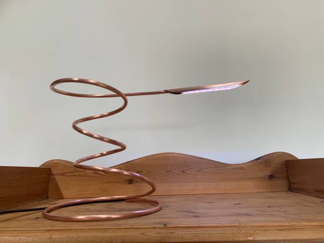 Handmade Spiral Copper Desk Lamp Adjustable Led Task Lighting - image 1