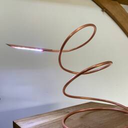 Handmade Spiral Copper Desk Lamp Adjustable Led Task Lighting - thumbnail 2