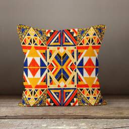 Turkish Kilim Patterned Cushion Cover-Kilim Cushioncase-Turkish Motif Top-Home Decorated Pillow-Gift For Pillow Case - thumbnail 3