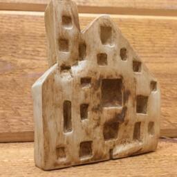 Red Arabesque House #3, Ceramic Wall Art - thumbnail 3