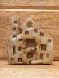 Red Arabesque House #3, Ceramic Wall Art