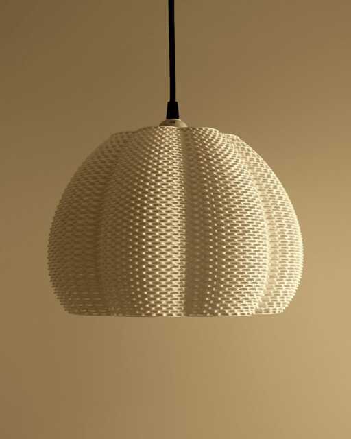 Marina Pendant Lamp, Modern Ripple Mesh Contemporary 3D Printed Lighting - image 1