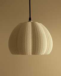 Marina Pendant Lamp, Modern Ripple Mesh Contemporary 3D Printed Lighting - thumbnail 1