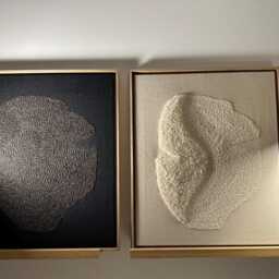 Duo Framed Diptych 104cmx63cm /Modern Textile Wall Art Decor /Neutral Hand//Japandi Tapestry/Original Artwork/Minimal - thumbnail 3