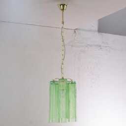 Murano Suspension Tronchi ??25 cm - Green Glass Hand-Blown Italy Pendant Lighting - thumbnail 2