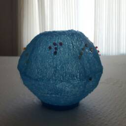3D Pen Art Sphere With Fairy Lights Blue - thumbnail 3