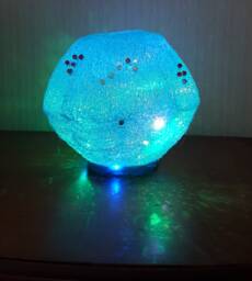 3D Pen Art Sphere With Fairy Lights Blue