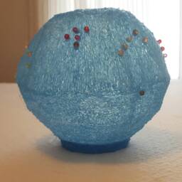 3D Pen Art Sphere With Fairy Lights Blue - thumbnail 2