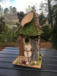 Large Handmade Bird House Personalized Gift, Custom Made Gift - Bluebirds Welcomed