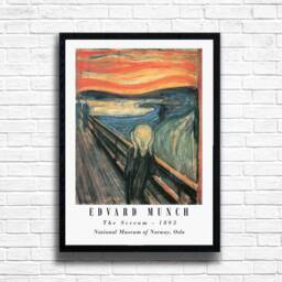 Edvard Munch - The Scream Fine Art Reproduction Poster Print - thumbnail 1