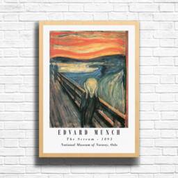 Edvard Munch - The Scream Fine Art Reproduction Poster Print - thumbnail 2