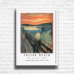Edvard Munch - The Scream Fine Art Reproduction Poster Print - thumbnail 3