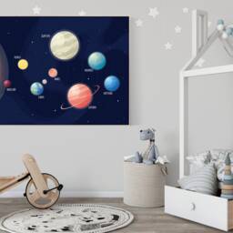 Solar System Nursery Print Space Themed Wall Art - thumbnail 3