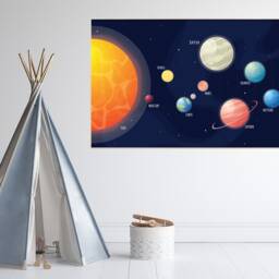 Solar System Nursery Print Space Themed Wall Art - thumbnail 2