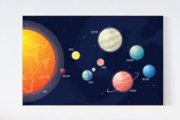 Solar System Nursery Print Space Themed Wall Art - thumbnail 1