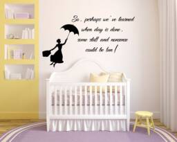 Mary Poppins Quote Wall Decal Nursery Cartoon Art 05Mp - thumbnail 1