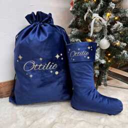 Personalised Velvet Santa Sack, Christmas Stocking, Gift Bag, Sack - thumbnail 1