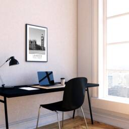 London Big Ben Print Black & White Cityscape Wall Art - thumbnail 3