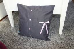Pillow Cover Grey/Pink - thumbnail 1