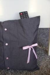 Pillow Cover Grey/Pink - thumbnail 3