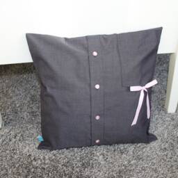 Pillow Cover Grey/Pink - thumbnail 2