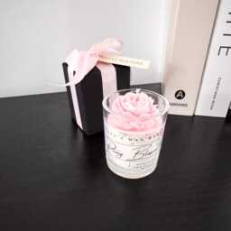 Peony Candle -Birthday Gift - Coco Soy Wax Votive Flower Cotton Wick 90G Luxury Boxed - thumbnail 2